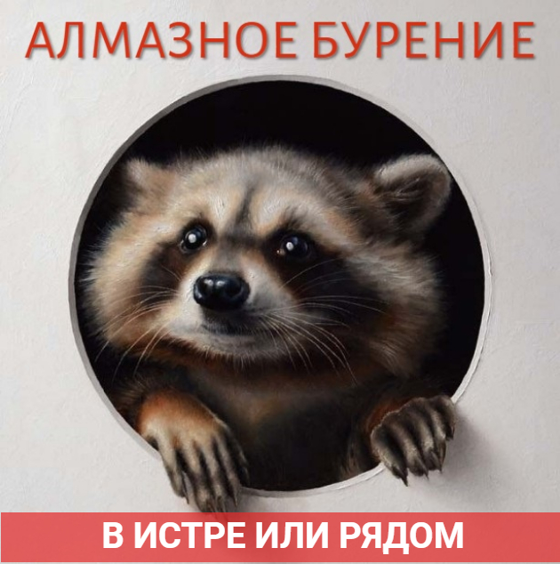 Алмазное бурение в Истре или рядом