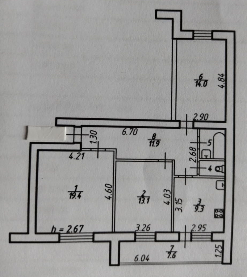 3-к. квартира, 71,6 м178, 55 эт.