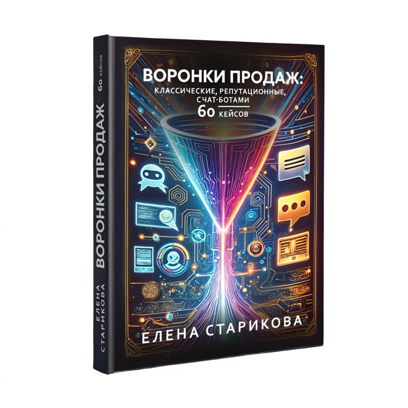 Книга Воронки продаж классические, репутационные, с чат-ботами. 60 кейсов. Ста